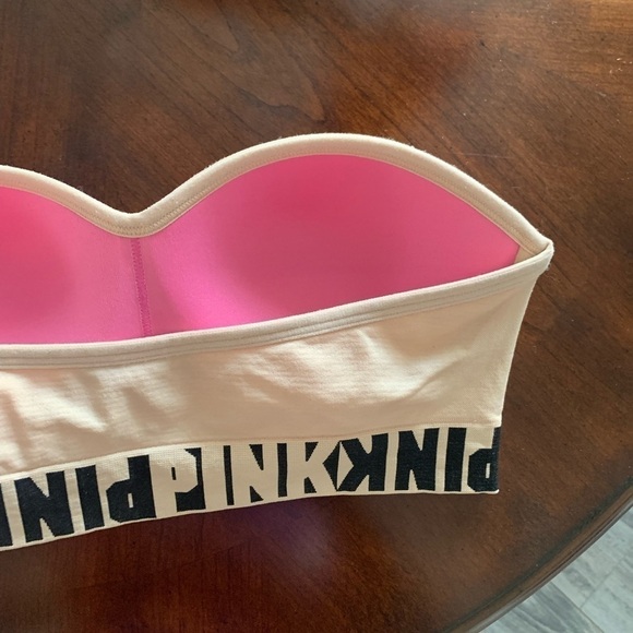 Victoria Secret pink strapless bra size tag missing please review measurements S - Picture 2 of 5